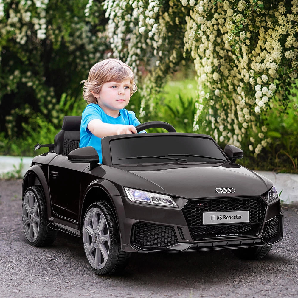 Auto Elettrica per Bambini Audi TT RS Roadster, con Telecomando 2.4G, Luci LED e Musica USB, 3 km/h, Nero