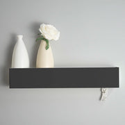 Portachiavi con vano portaoggetti, metallo, 43,5 cm, nero