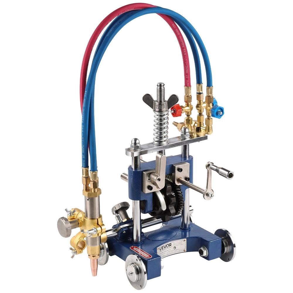 Tagliatubi Manuale e Smussatrice CG2-11Y per Tubi 5,08-50,8 mm, Macchina Taglio a Gas con Catena 2210 mm e 3 Punte, Regolabile 0-45°
