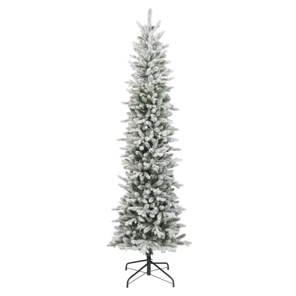 Albero di Natale Slim Fir verde innevato Ø55 × H180 cm