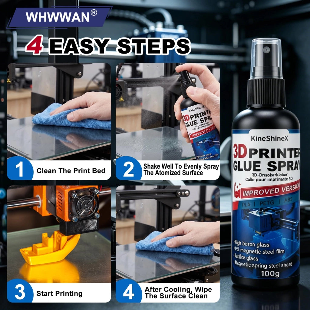 Spray adesivo per stampanti 3D, 100 ml, adesivo per materiali PLA/ABS/PET