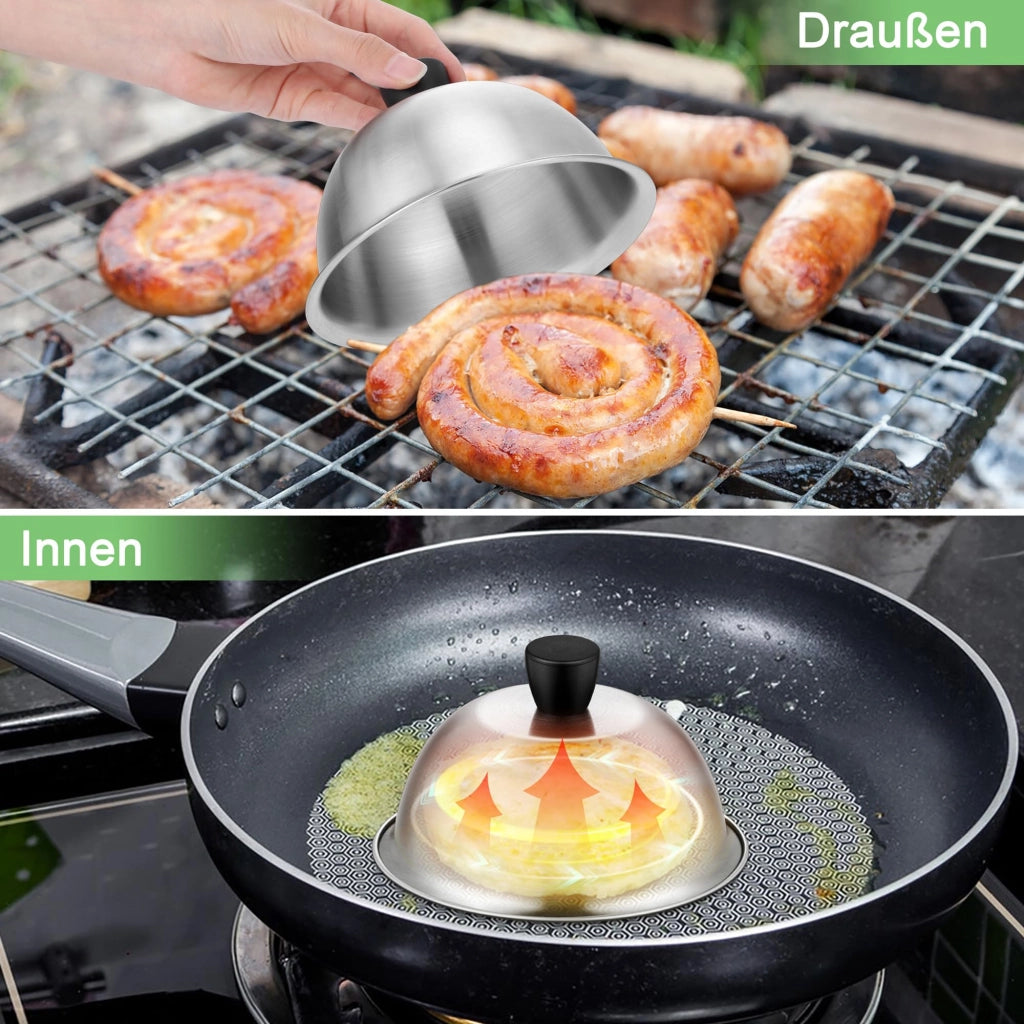Set di 4 pinze per hamburger, in acciaio inossidabile, dimensioni 15,2 x 9,6 cm, adatte al lavaggio in lavastoviglie
