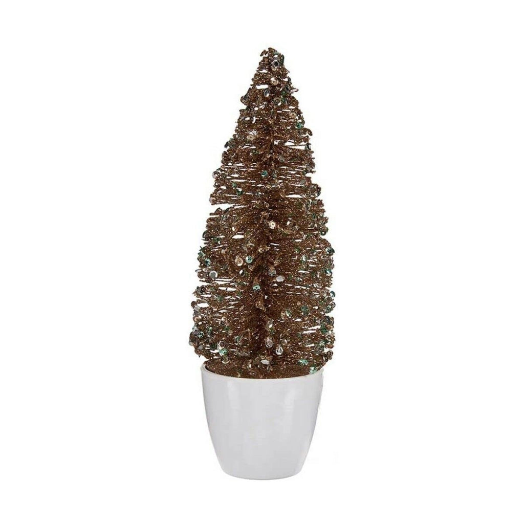 Albero di Natale, in plastica, multicolore, 9x9x28 cm, con vaso