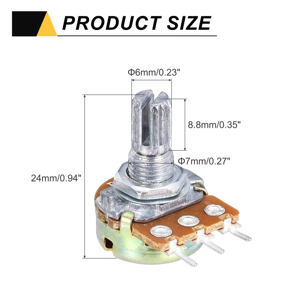 Potenziometro WH148, 100k Ohm, 20 pezzi, 3 terminali, lineare