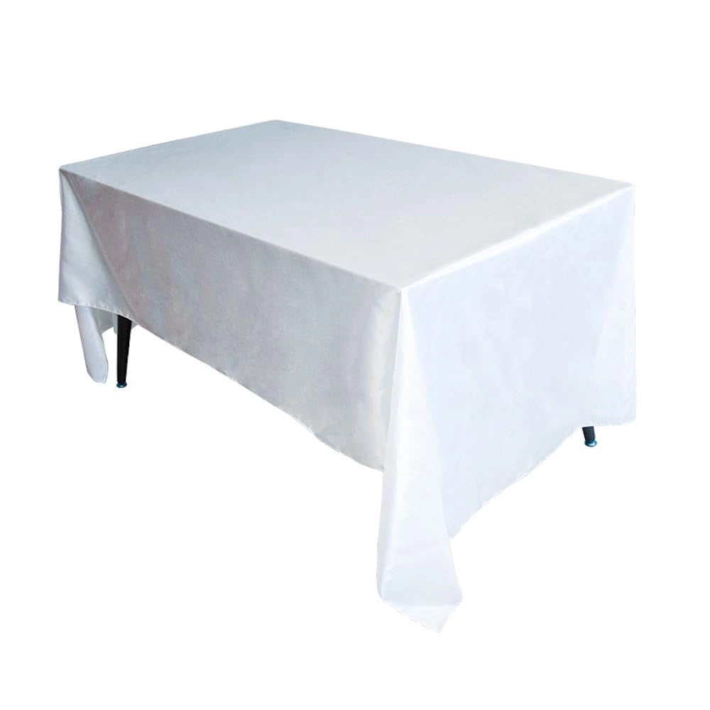 Tovaglia in raso, idrorepellente, 145 x 320 cm, bianca