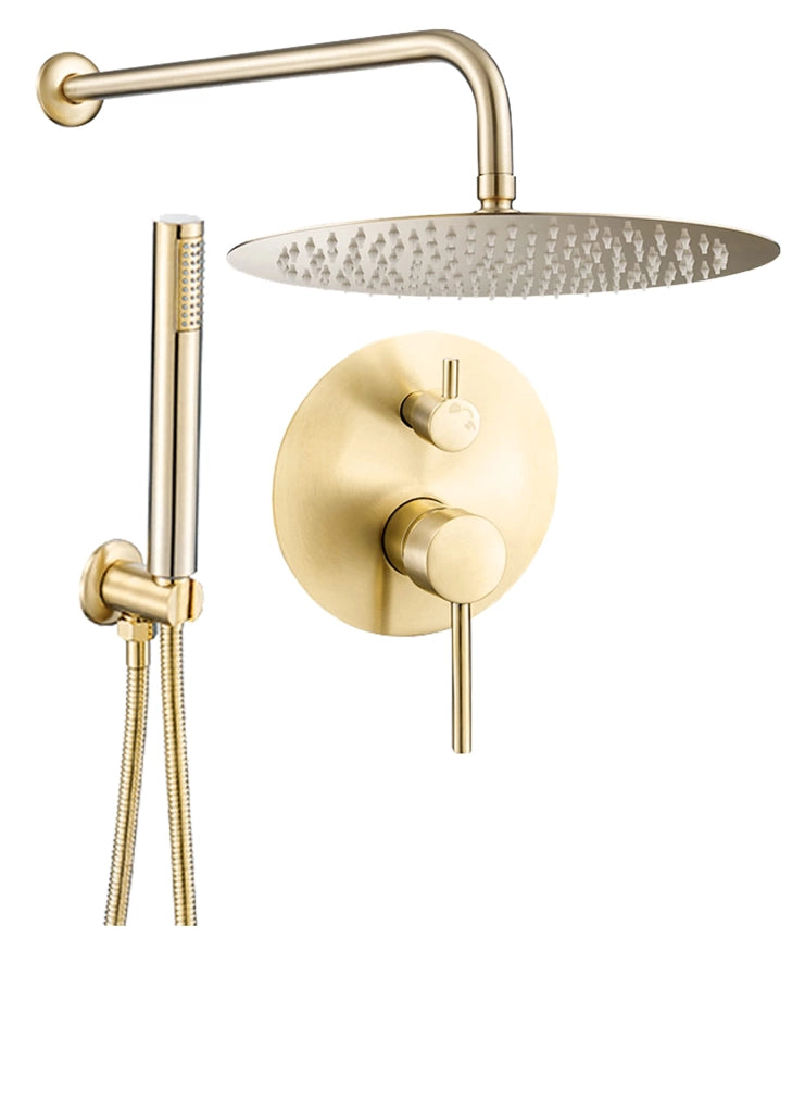 Kit doccia da incasso oro spazzolato protezione PVD Serie Jucar