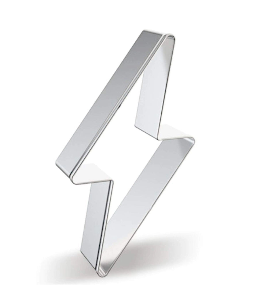 Stampo per biscotti a forma di fulmine, simbolo "flash", 7,5 cm, acciaio inossidabile