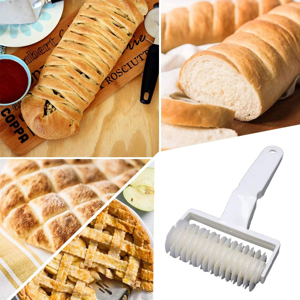 Set di formine per biscotti a rete, confezione da 2, colore bianco, plastica, 2 dimensioni