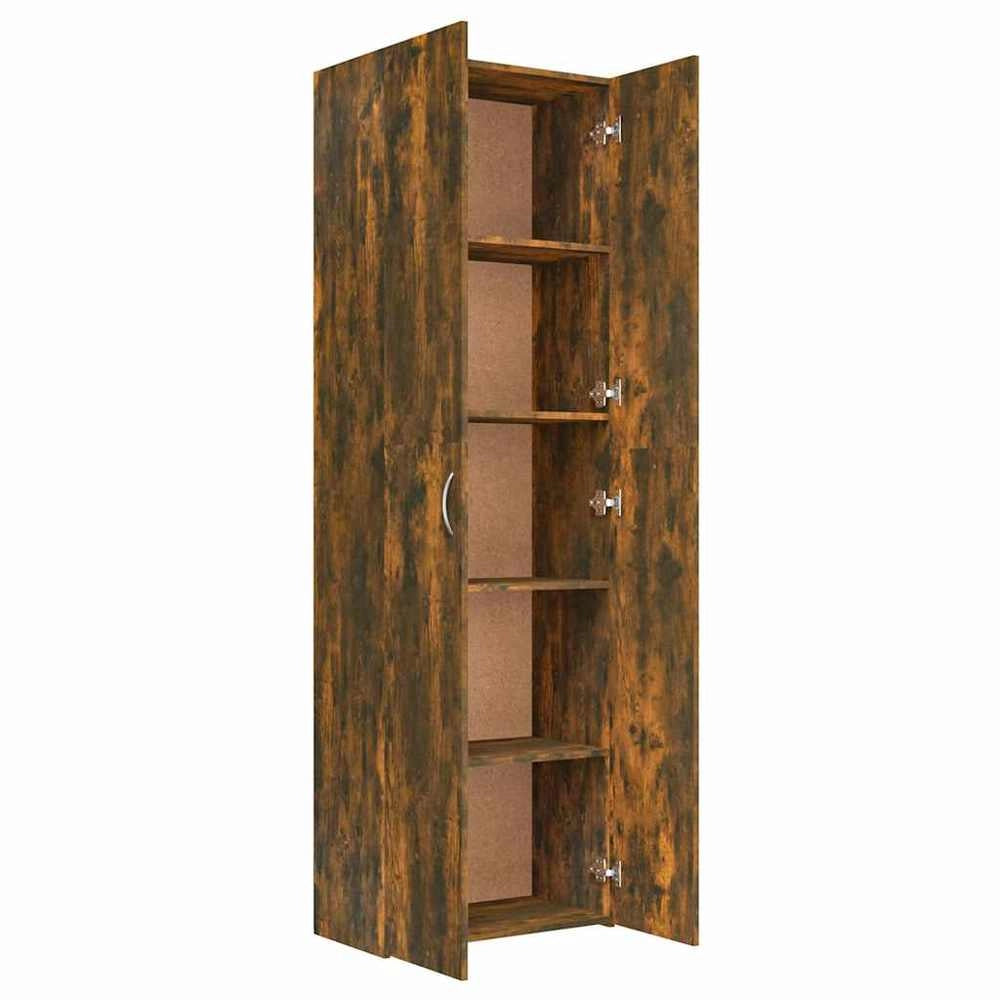 Armadio per Ufficio Rovere Fumo 60x32x190 cm Legno Multistrato