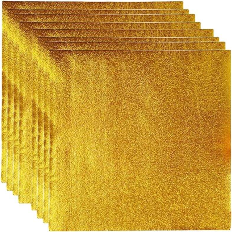 Carta stagnola dorata, 100 pezzi, 10x10 cm, ideale per confezionare dolci