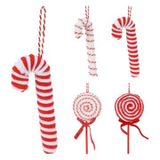 Pendente candy rosso e bianco per albero di natale 16 cm koopman