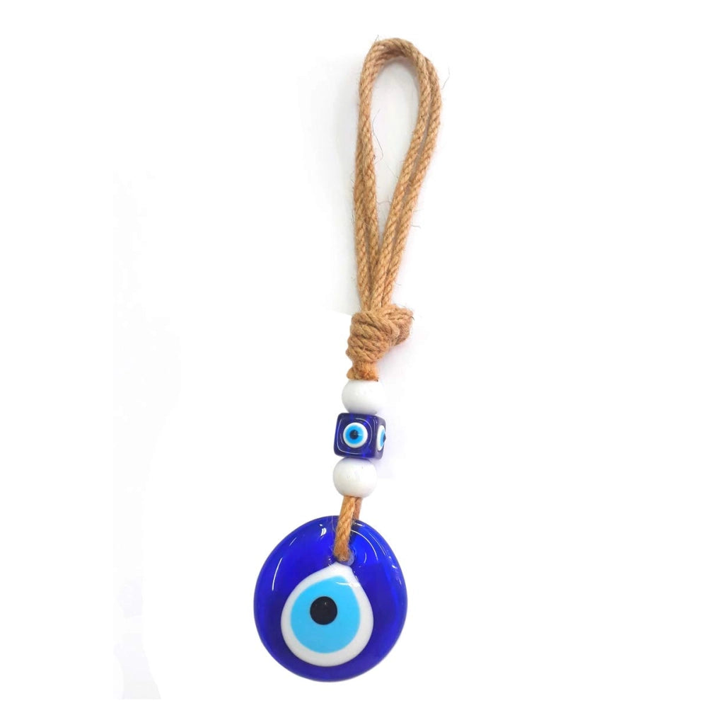 Nazar Boncuk Malocchio Appeso a Parete 24 cm Ornamento Amuleto Decorazione Occhio Azzurro Turco Ciondolo in Vetro