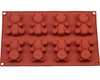 Stampo in silicone a forma di orso, confezione singola, 18,4 cm, senza BPA