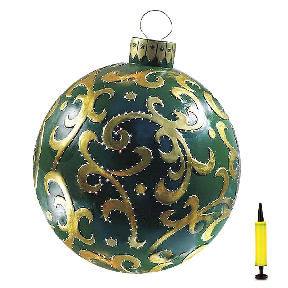 Palla di Natale gonfiabile, 60 cm, con pompa, in PVC