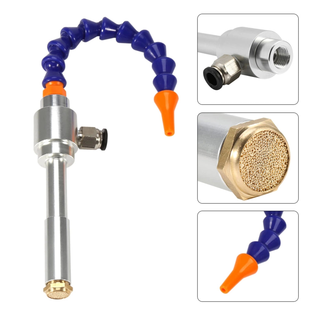 Pistola ad aria fredda a vortice mini in alluminio da 130 mm per processi meccanici, asciugatura e raffreddamento con tubo flessibile
