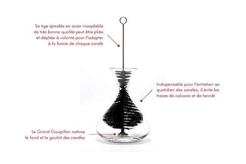 Spazzola per caraffe Grand Goupillon, 42 cm, in nylon, colore nero