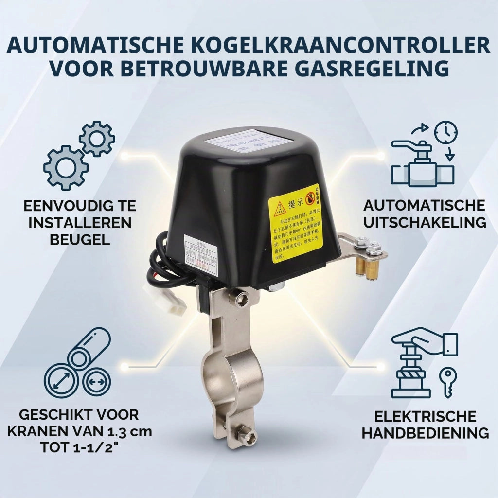 Controllore per valvola a sfera elettrica, automatico, in ABS/ottone, 12V