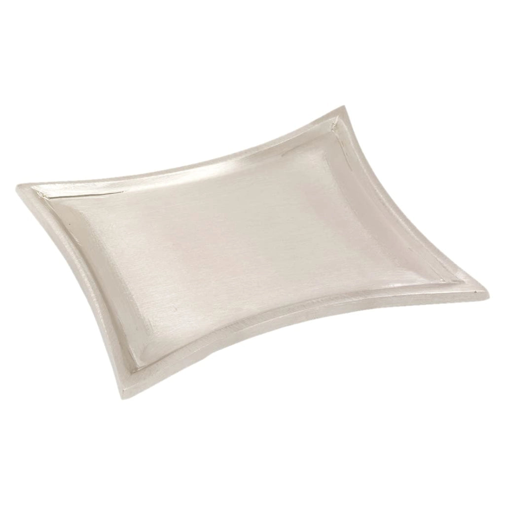 Portacandele Concaaf, 11x7 cm, ottone argentato opaco, 1 pezzo
