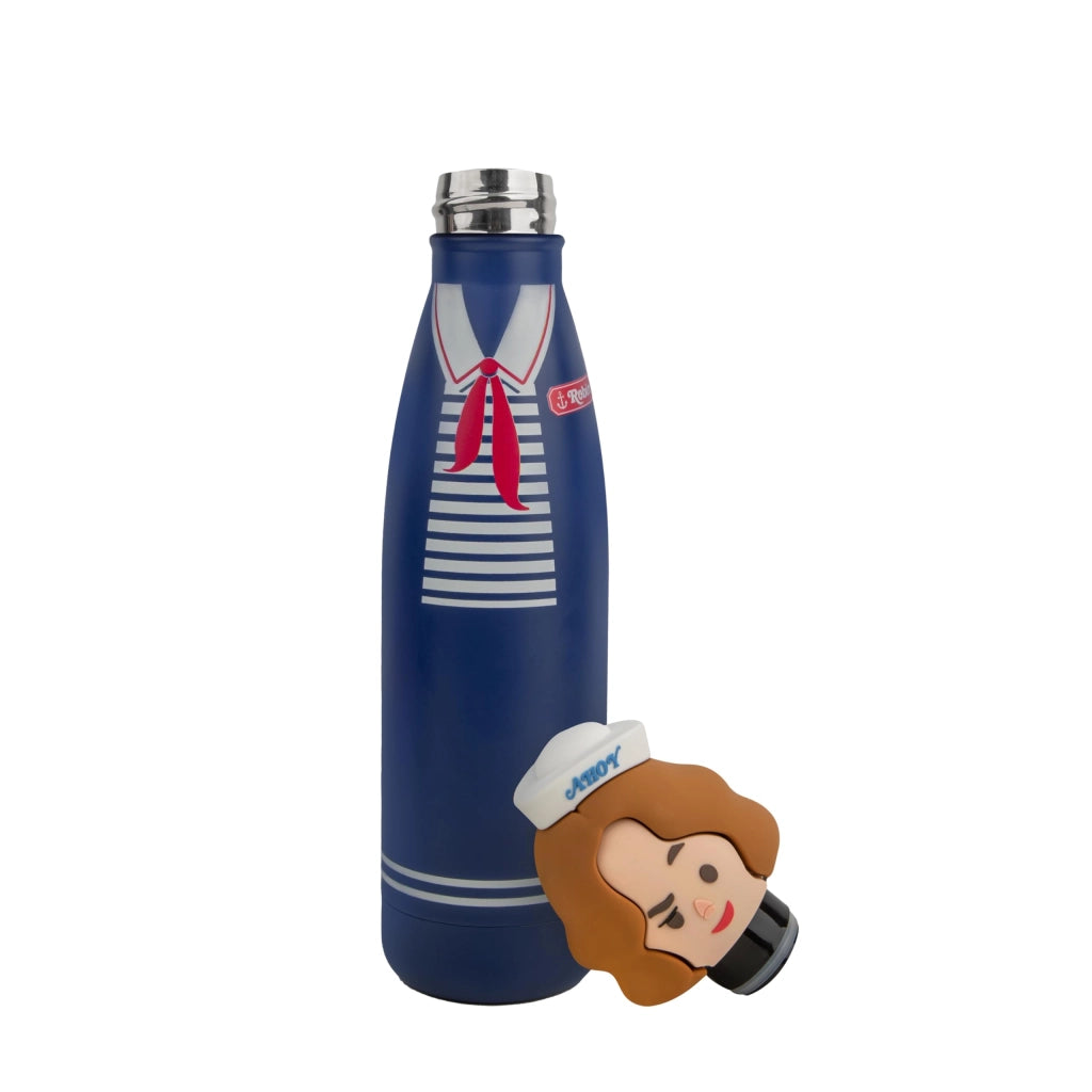 Borraccia termica Stranger Things, modello Scoops Ahoy, con il ritratto di Robin, capacità 500 ml, in acciaio inossidabile