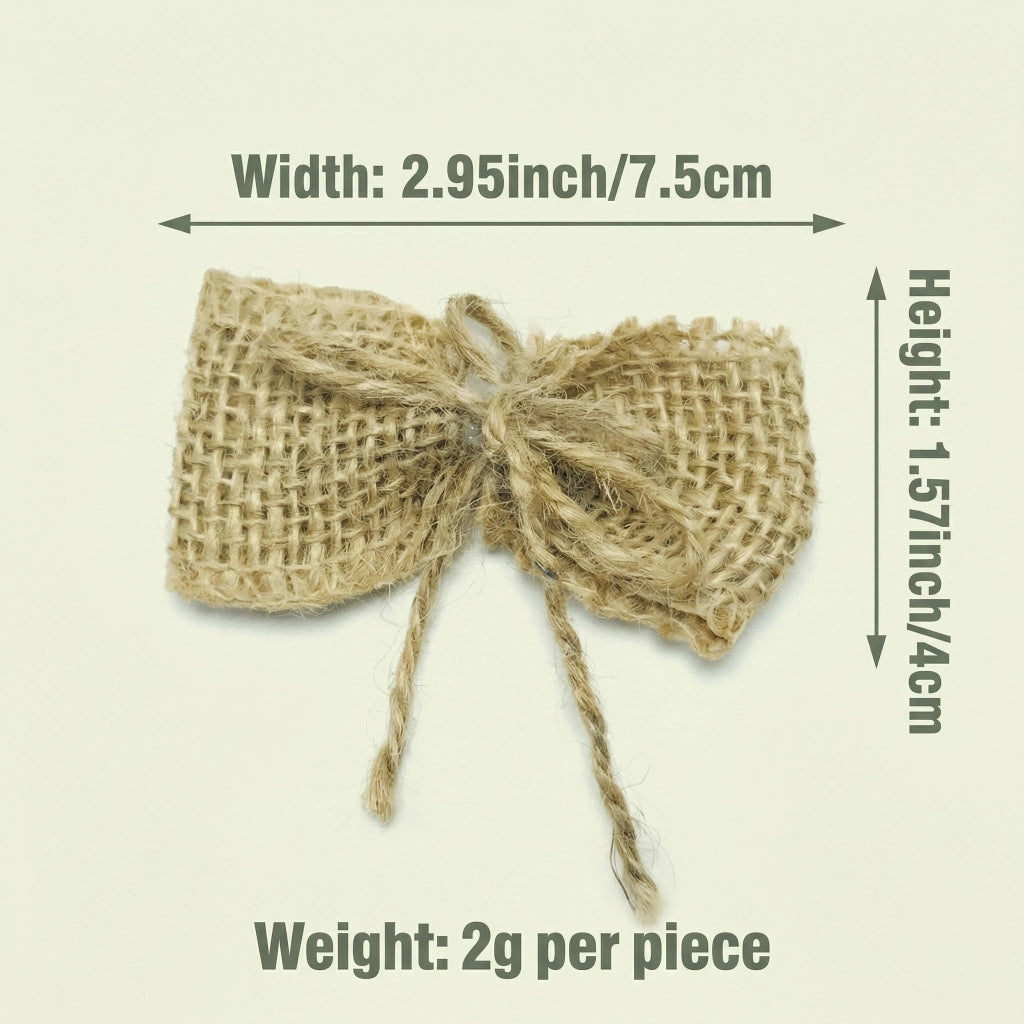 Sacchetti in juta, 10 pezzi, 4x6,5 cm, decorazioni rustiche fai-da-te