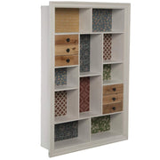 Comodino con 6 cassetti, in legno, dimensioni 68x17,5x103 cm, disponibile in diversi colori