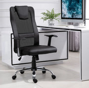 Sedia da ufficio ergonomica nera 66x73x118 cm, regolabile, basculante, con braccioli