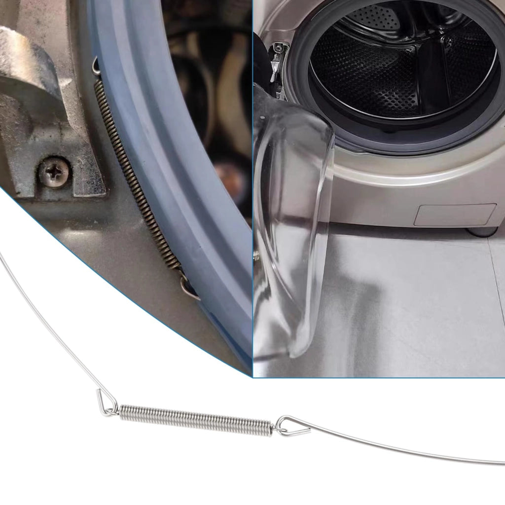 2 clip per la molla della porta della lavatrice, in acciaio inossidabile, 35 cm