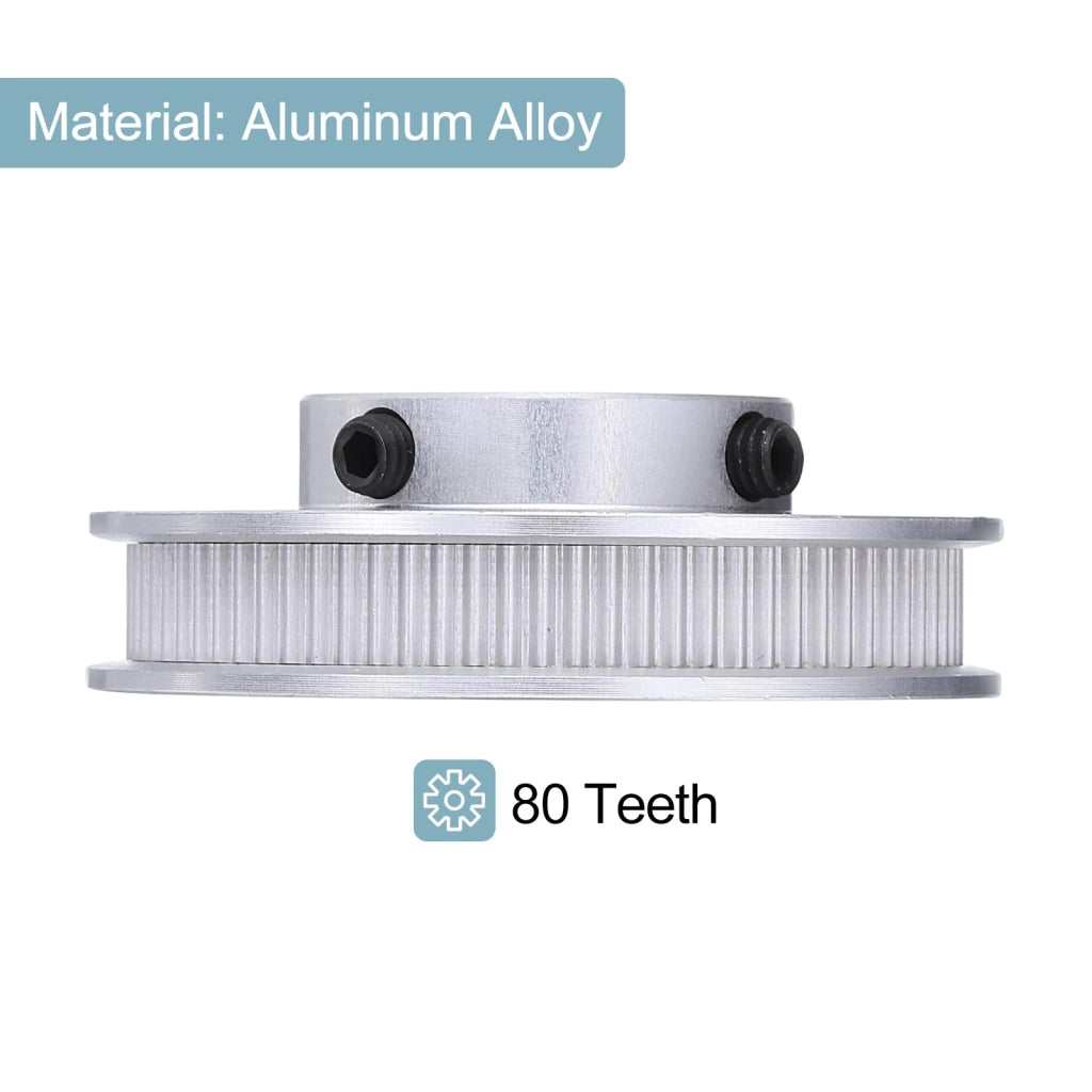 Puleggia GT-2, 80 denti, foro da 20 mm, per cinghie da 6 mm