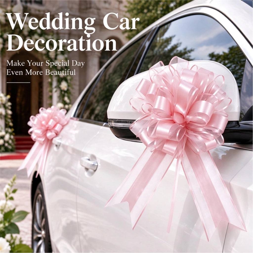Nastro decorativo rosa chiaro, 25 cm, realizzato a mano, ideale per matrimoni