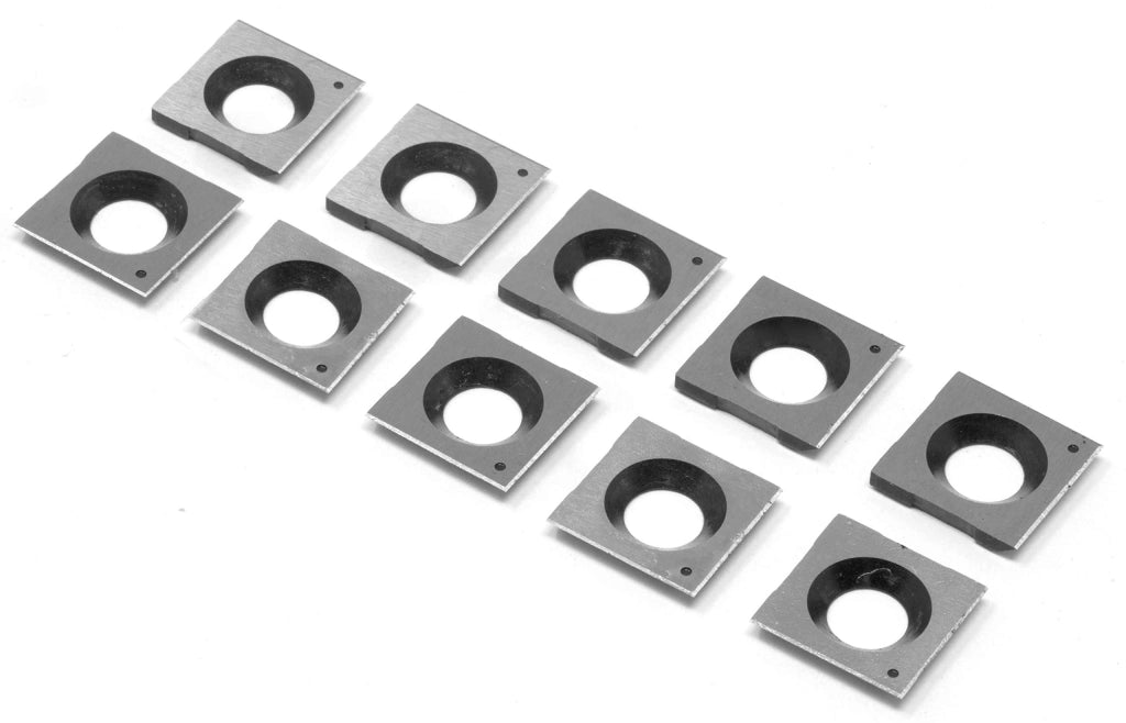 10 inserti elicoidali in HSS da 14 mm, dimensioni 14,25 x 14,25 x 2 mm