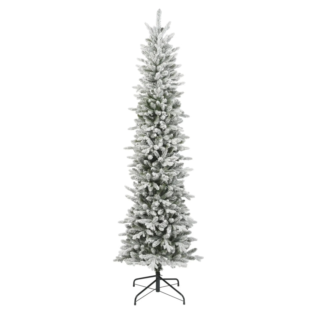 Albero di Natale Slim Fir verde innevato Ø55 × H180 cm