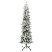 Albero di Natale Slim Fir verde innevato Ø55 × H180 cm