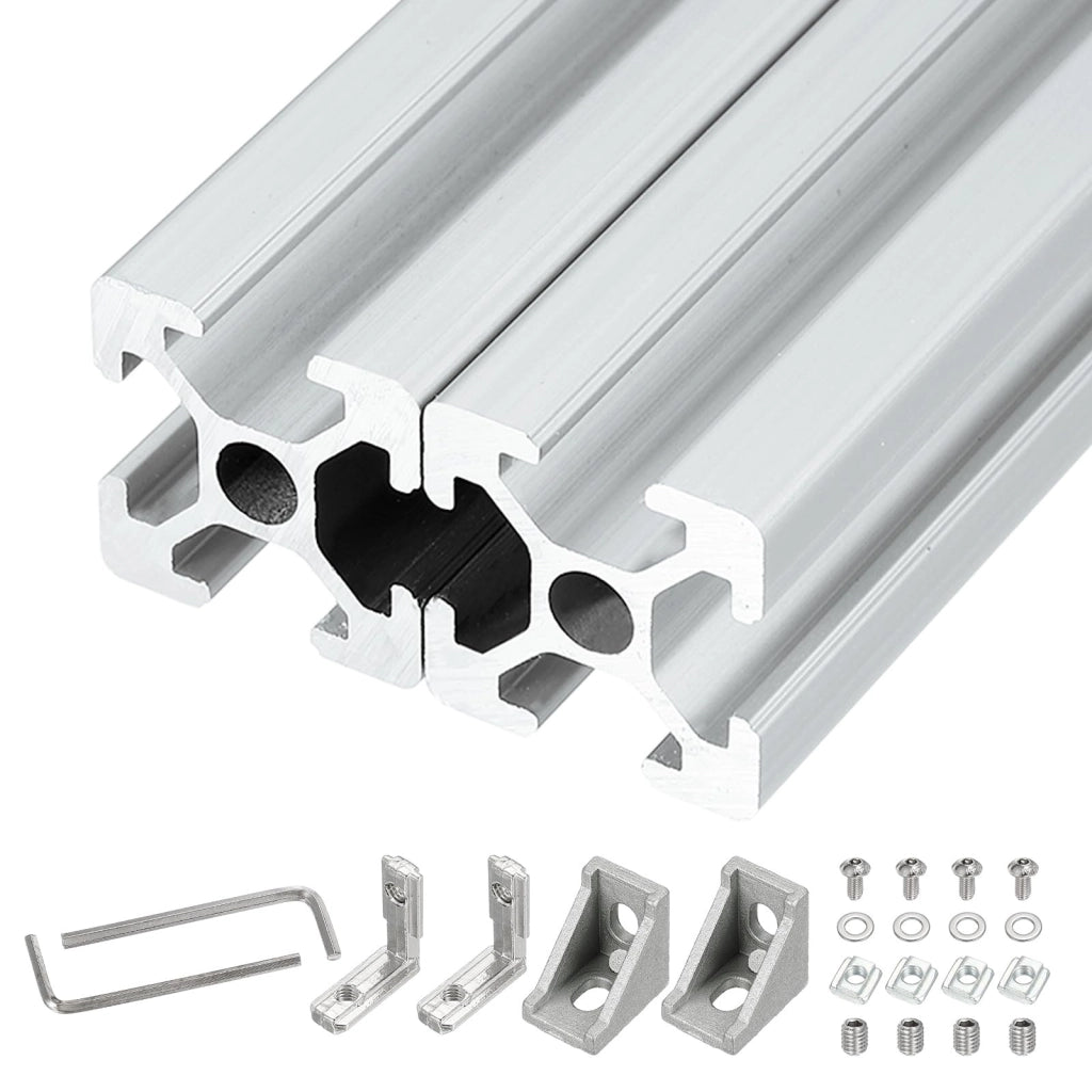 2 profili in alluminio da 250 mm, modello 2020, con scanalatura a V, anodizzati, per stampanti 3D e progetti fai-da-te