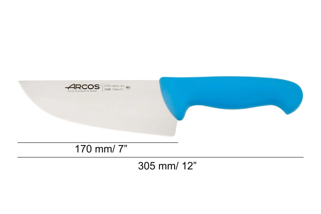 Coltello da cucina, lama da 170 mm, acciaio inossidabile Nitrum, manico in PP, colore blu