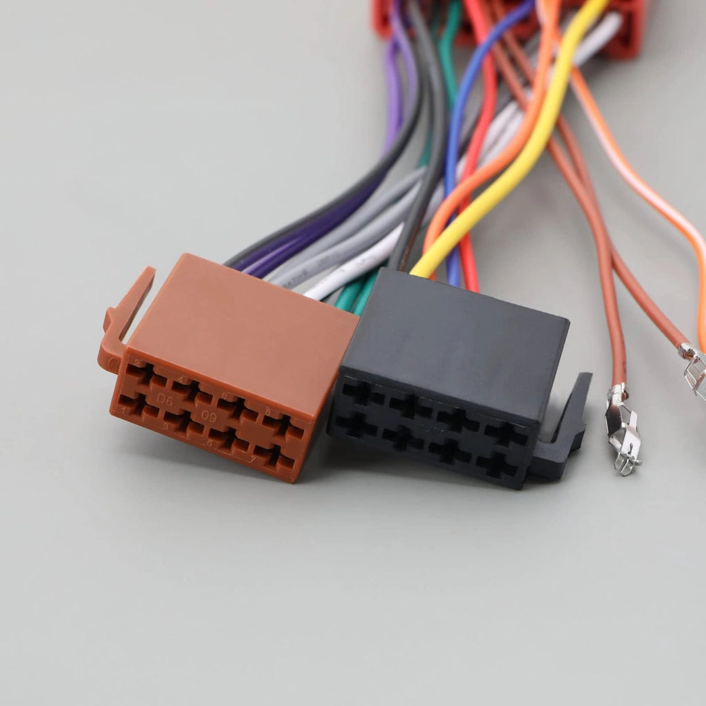 Adattatore per cablaggi auto ISO, compatibile con modelli Mazda a partire dal 2001, con 16 pin, lunghezza 19 cm