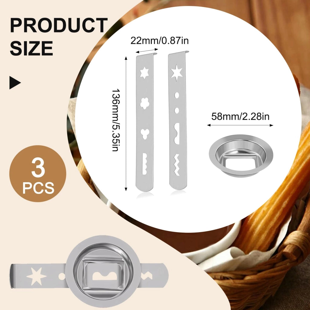 Accessori per macelleria per decorare la carne, 8 forme diverse, acciaio inossidabile, confezione da 2 pezzi