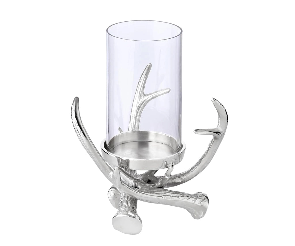 Candela da esterno Blitu, in alluminio, altezza 25 cm, per candele con base piatta