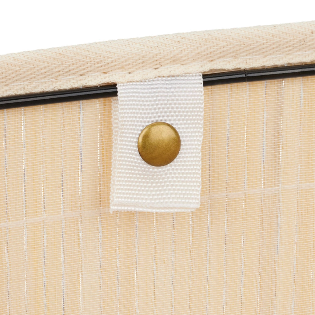 Cesto ovale, in bambù, design parigino, 16x34x24 cm, bianco
