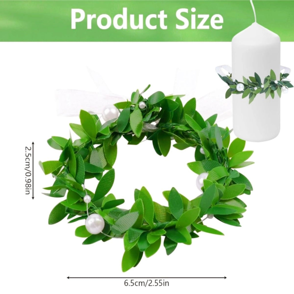 Set di 2 anelli decorativi in stile bohémien per candele a colonna