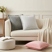 Federa 2 pz HOUTEN Rosa 45 x 45 cm Flanella 918886