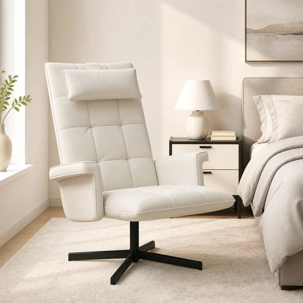 Sedia girevole Bianco Similpelle 42045626