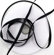 Nastro di raso, 6 mm, 50 metri, nero, per decorazioni