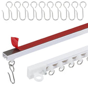 Binario per tende a soffitto autoadesivo, lunghezza 4 metri, colore bianco
