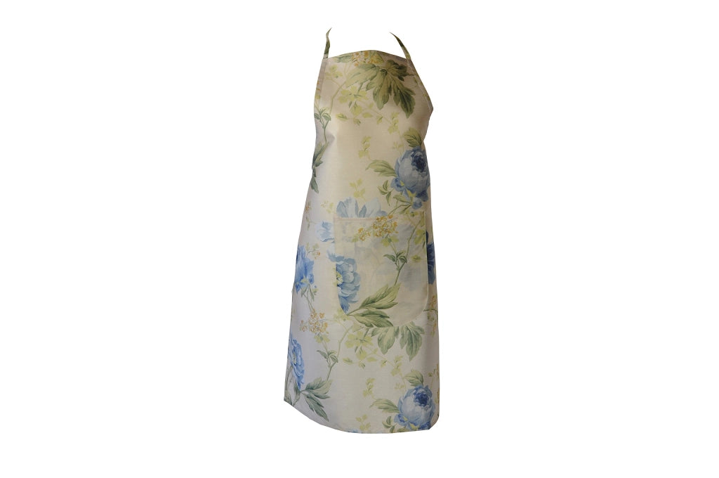 Grembiuli in poliestere con motivo floreale, color champagne, dimensioni 86x66 cm