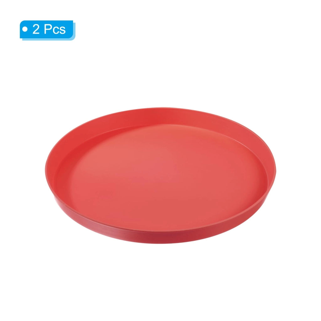 Piatti servitore rotondi, 14" x 1", confezione da 2, antiscivolo, colore rosso