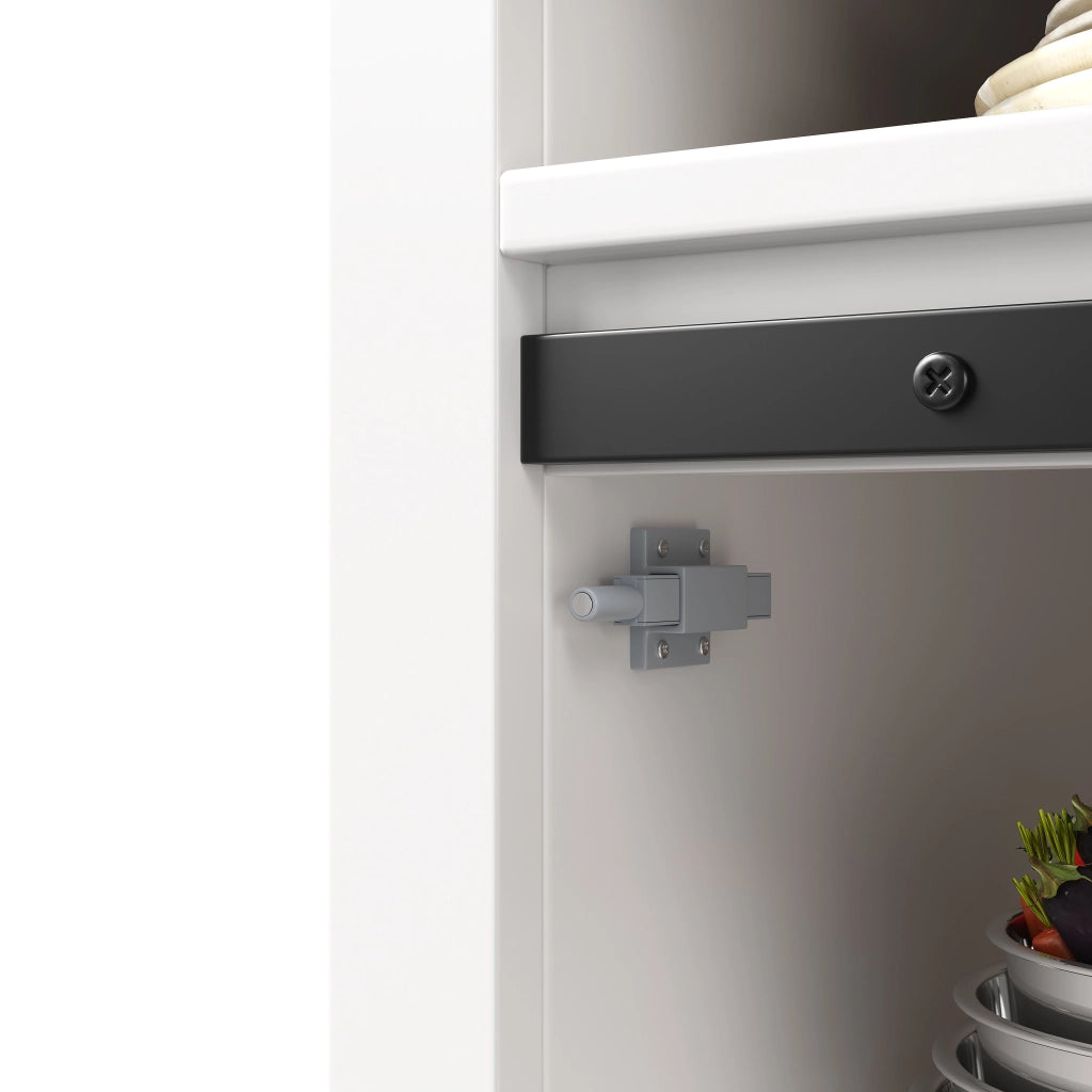 Armadio alto da cucina con porta USB bianco 120 cm