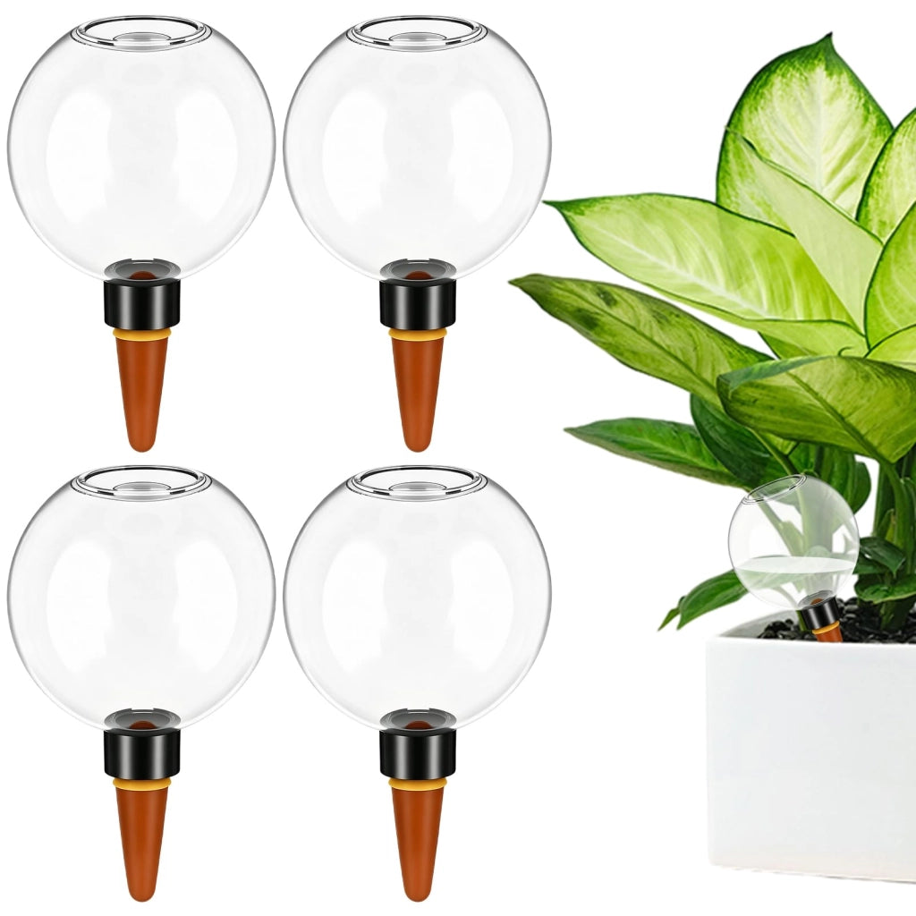 Set di 4 sfere per irrigazione, capacità 500 ml, sistema automatico di irrigazione per piante