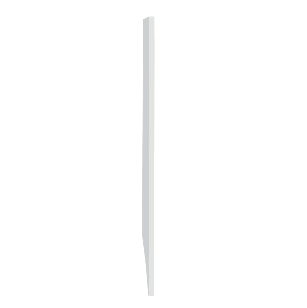 Specchio da parete quadrato 80x80 cm con cornice in MDF bianco a righe verticali