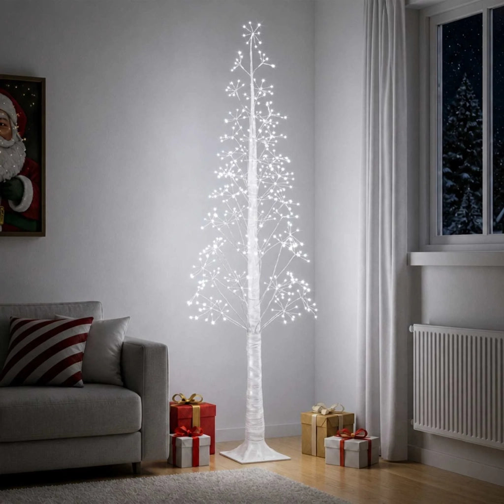 Albero di Natale Starburst Bianco 17 x 17 x 180 cm Plastica 42055270
