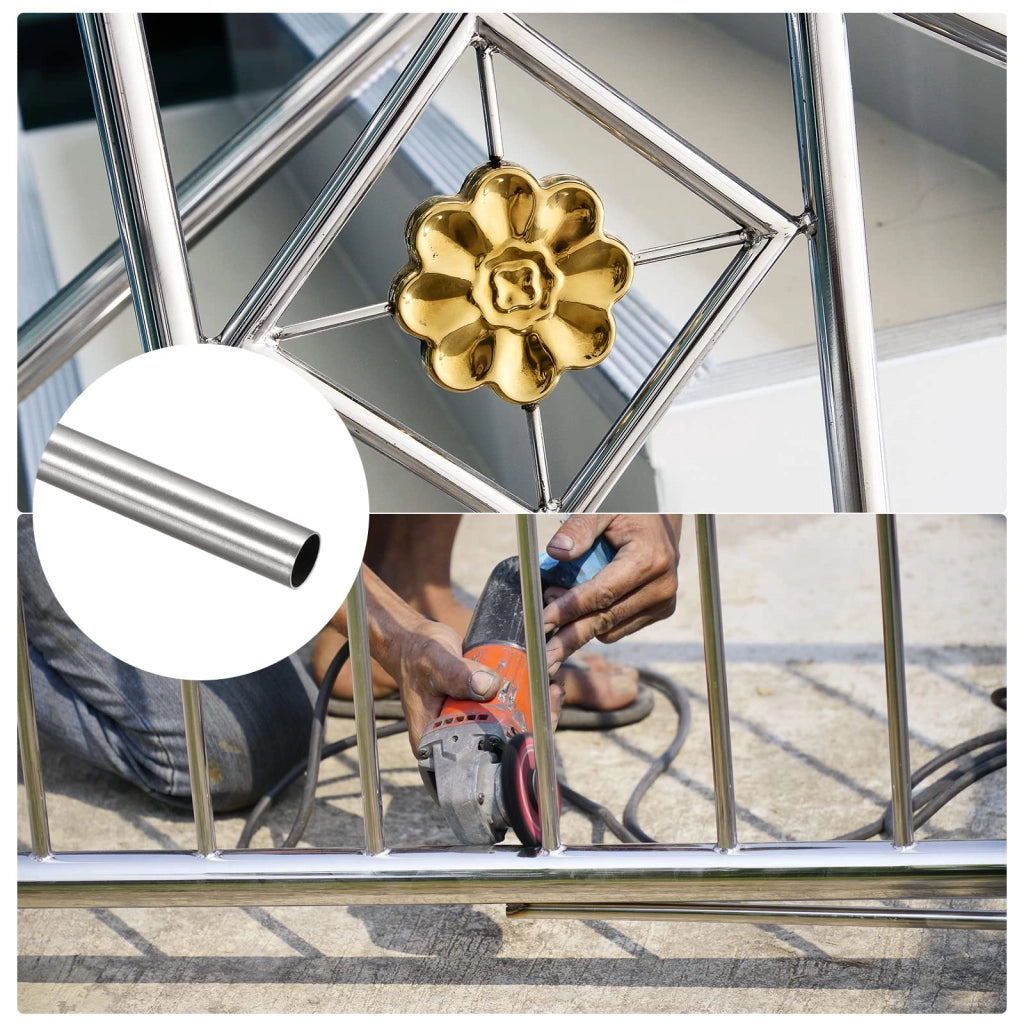 Tubo in acciaio inossidabile, diametro esterno 14 mm, spessore 0,5 mm, lunghezza 250 mm, dritto